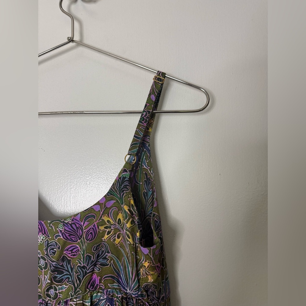 Natural life, Ella, green, blue, purple, yellow floral, sleeveless maxi dress S - Picture 8 of 8